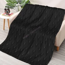 

1920s Style - Tapered Forms And Thin Lines, Black And Gray Throw Blanket Sherpa Blanket cover Bedding soft Blankets