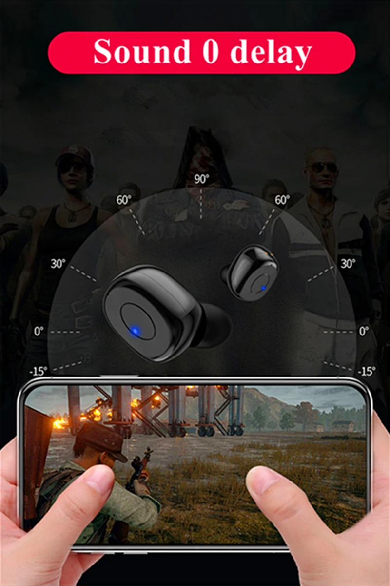 Bovitar TWS Earbuds Wireless Bluetooth Earphones Stereo Headset Bluetooth Earphone With Mic and Charging Box For Smart Phone