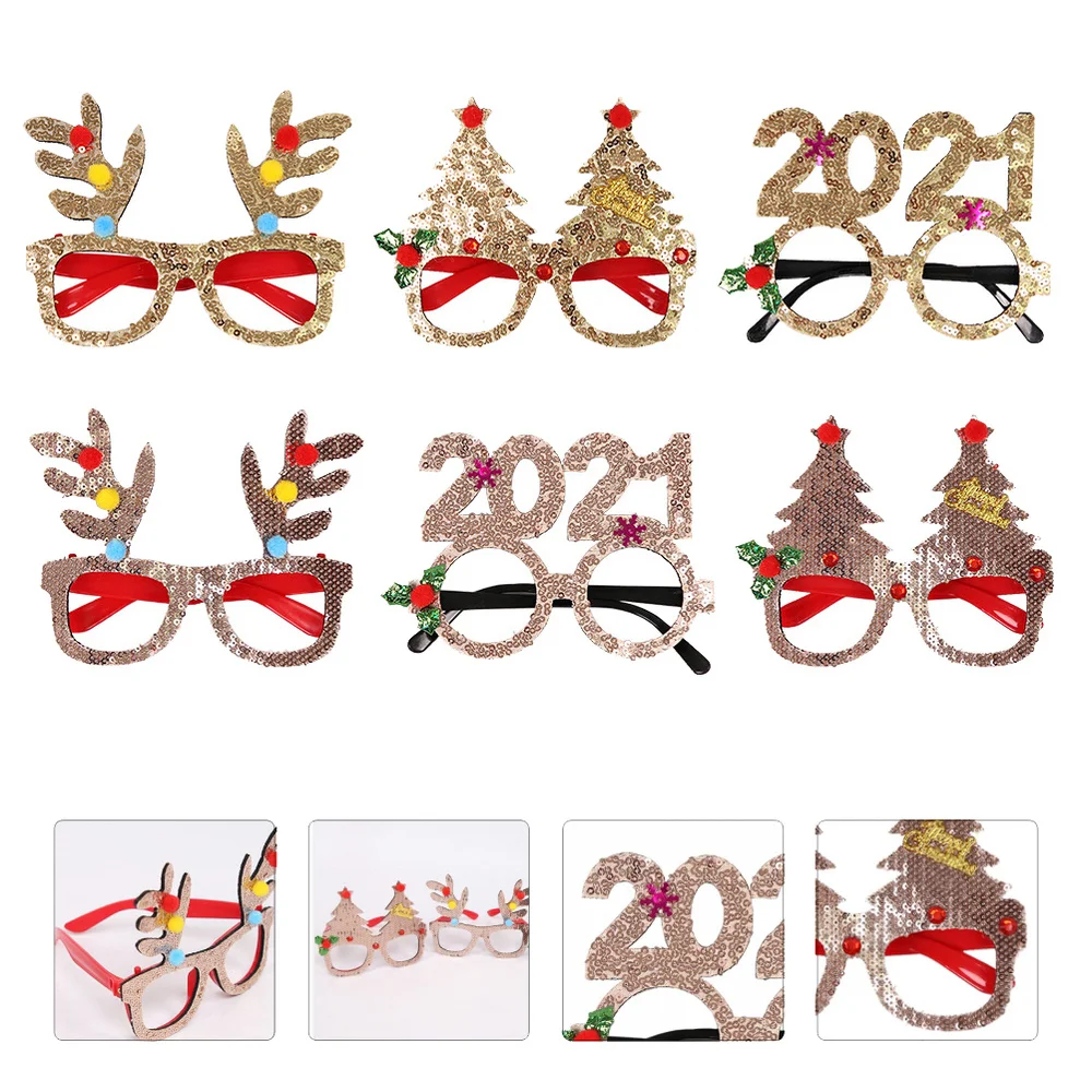 

6 Pcs Photo Props Photo Eyeglasses Funny Eyeglasses Party Eyeglasses for Gift Decor Party