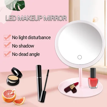 

Makeup Mirror With Light Make Up Led Mirror Touch Screen Switch Mirrors for Countertop Cosmetic Makeup