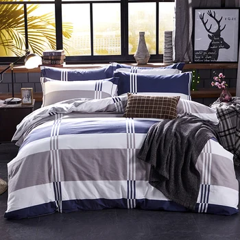 

Top quality sanding cotton Bedding set Reactive Printing Duvet cover bedsheet with pillow cases 4pcs