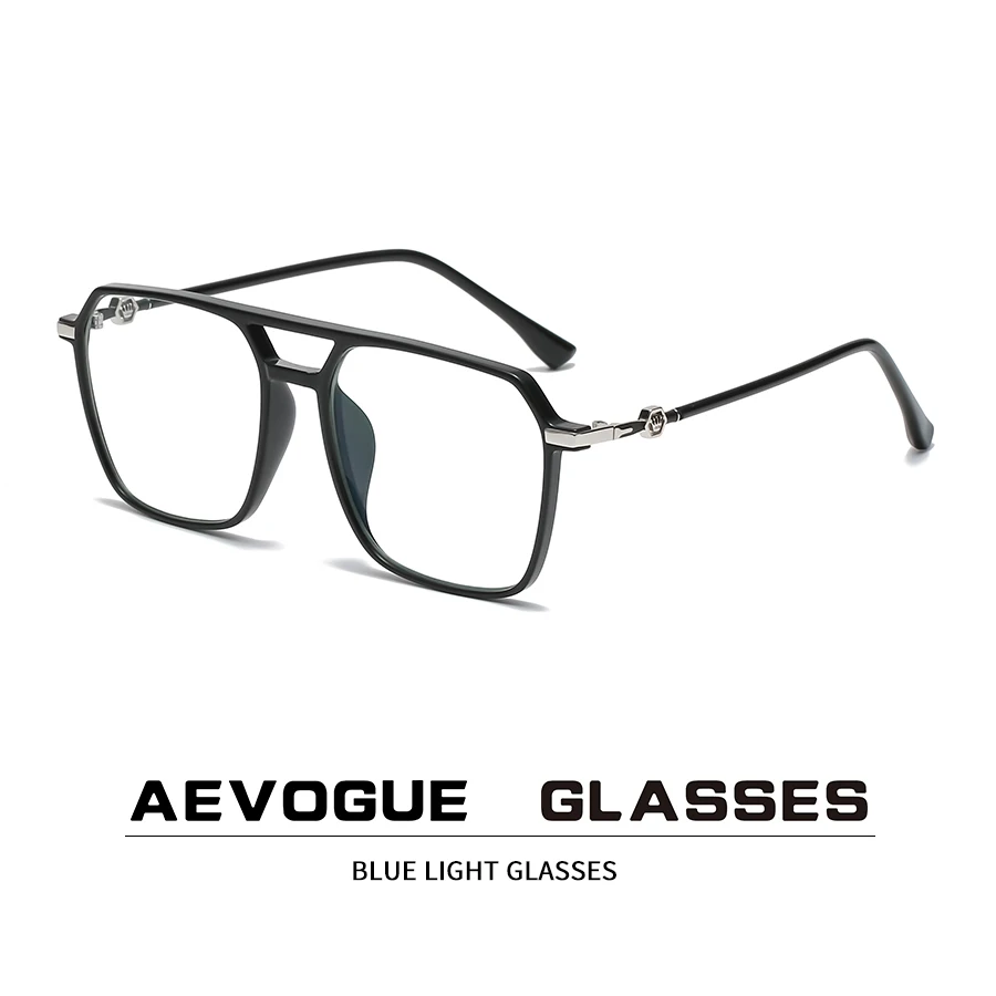 

AEVOGUE New Anti-Blue Glasses Unisex Computer Mirror Metal Retro Glasses Frame Fashion Glasses AE1015