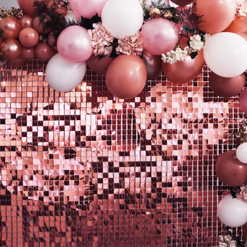 ウィンドウの背景のきらめきの装飾各パネルスパンコールローズゴールドglamショップ平方30 30センチメートル結婚式の背景スパンコール壁パネル Party Backdrops Aliexpress