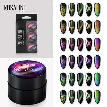 

ROSALIND 9D Cat Eye Gel Tool Set Of Manicure Set Glitter Shiny Nail Kit Varnish All For Manicure Nail Gel Polish Varnish Kit