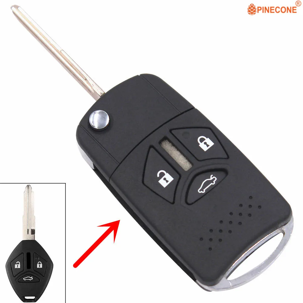 PINECONE для Mitsubishi Eclipse Endeavor Lancer Outlander Galant 3 кнопки MIT11R ключ модифицированный флип-ключ