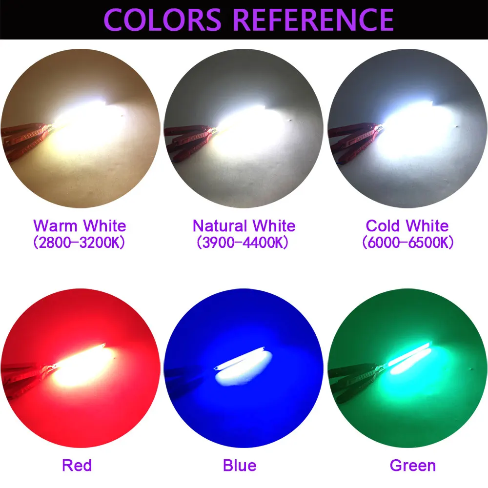 120 мм COB светодиодный ленточный светильник, светодиод зеленого, синего, красного, белого цвета, светодиодный светильник 10 Вт, 12 В, COB чип, лампа для DIY, светильник ing