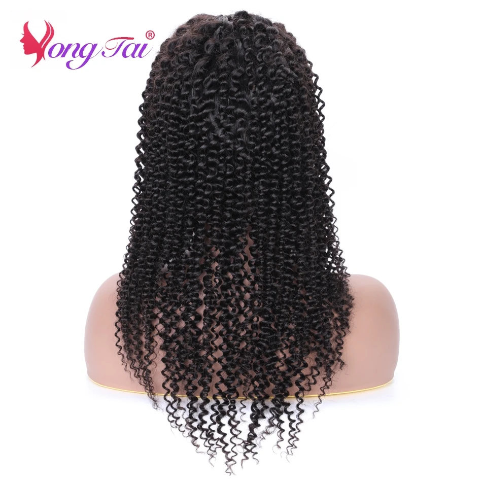 Yuyongtai кудрявые бразильские волосы remy парик Средний коэффициент 1"-28" полностью кружевные человеческие волосы парики натуральные волосы 250 плотность
