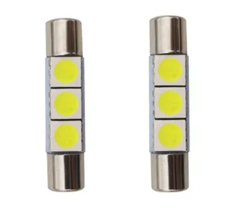 

10PCS White Festoon C5W 28MM 31MM 36mm 39mm 41mm 3 SMD Car LED Interior License Plate Light reading Bulbs dome lamp auto 12V