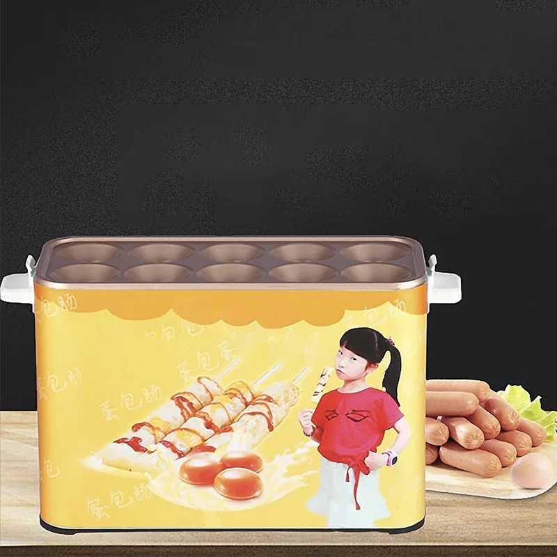 10-hole egg sausage machine commercial gas electric heating automatic egg cup roll machine sausage maker