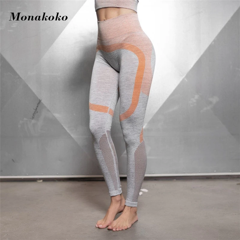 

Seamless Hollow Sport Leggings Women Elastic tight Dry Fit High Waist Fitness Yoga Pant vital Workout Gym Push up Yoga Legging