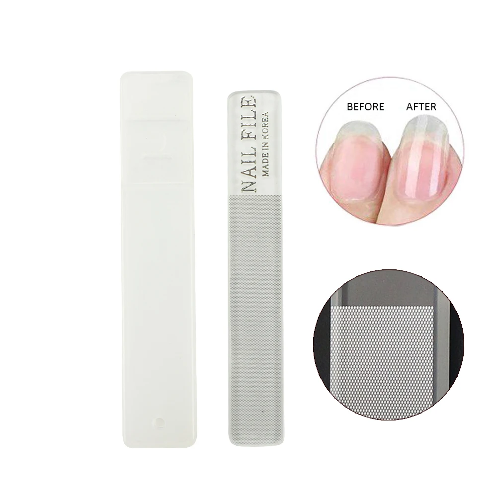 

Professional Transparent Nano Glass Nail File Sanding Polishing Glass Cleanable Shiny Grinding Buffer Nail Art Manicure Tool