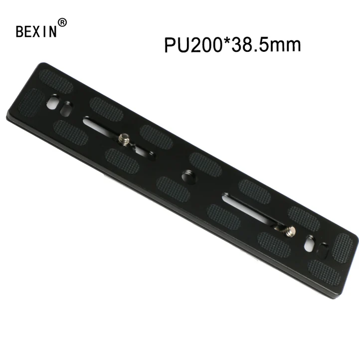 pu200x38.5mm BEXIN, длинный штатив для камеры, быстросъемная пластина, быстросъемный кронштейн, крепление для камеры, пластина для dslr камеры, штатив с 1/4 винтом - Цвет: pu200x38.5mm