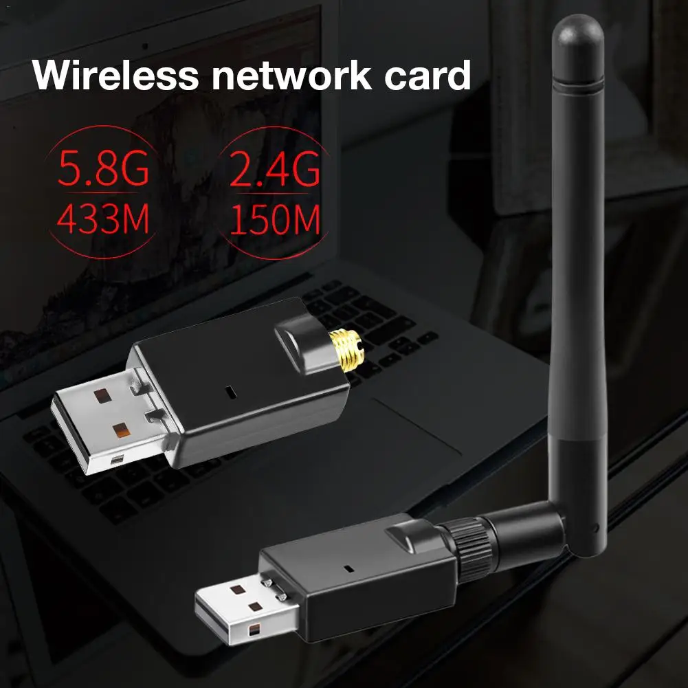 600 Мбит/с WiFi адаптер мини беспроводная антенна Wi-Fi USB приемник с 2,4G+ 5G двойной сети Интернет-карта адаптер для ноутбука приемник