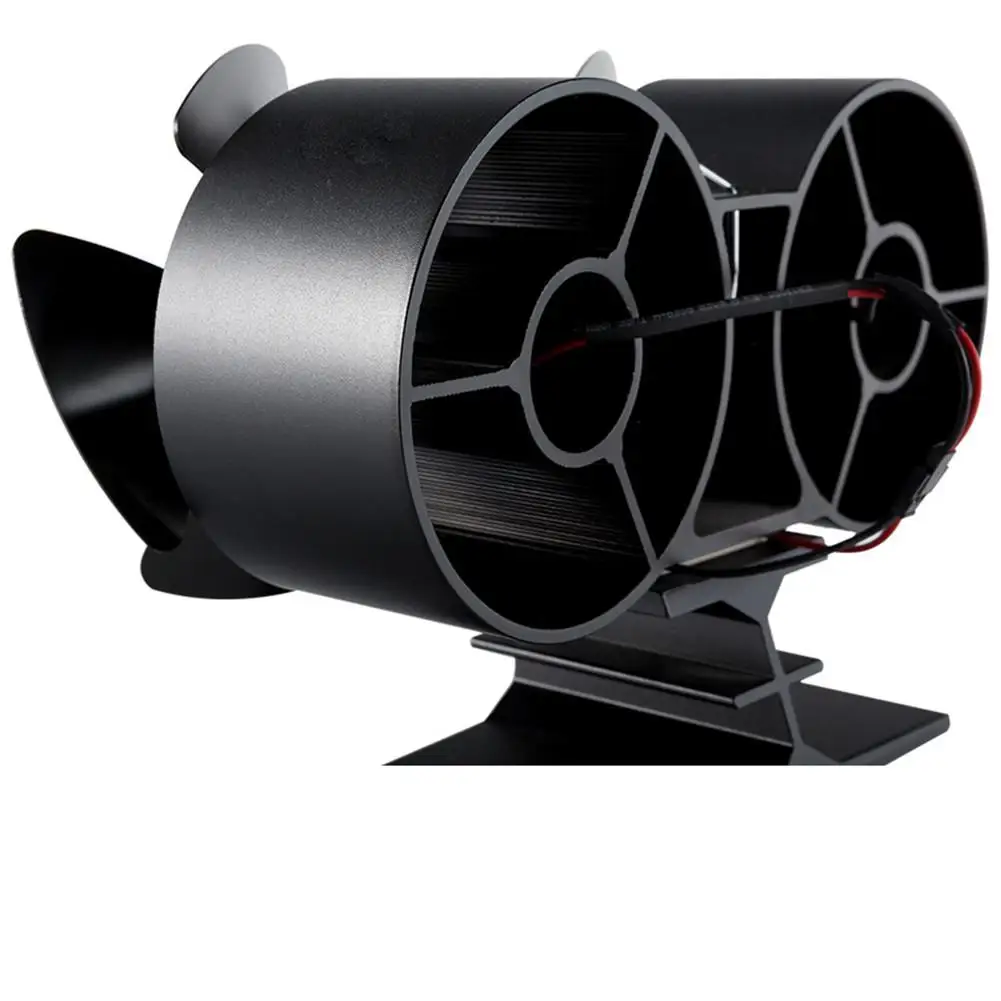 Эффективный двойной черный камин вентилятор с тепловым питанием плита вентилятор комин кастаньеты горелки/FirPowered плита бесшумный вентилятор распределения тепла