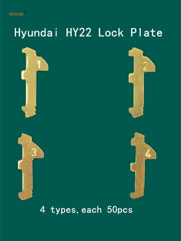 

RIOOAK 200pcs/lot HY22 Car Lock Reed Plate For HYUNDAI/IX30/35/S8/K5/Verna/New Sportage Brass Material Repair Kits 10pcs+ Spring