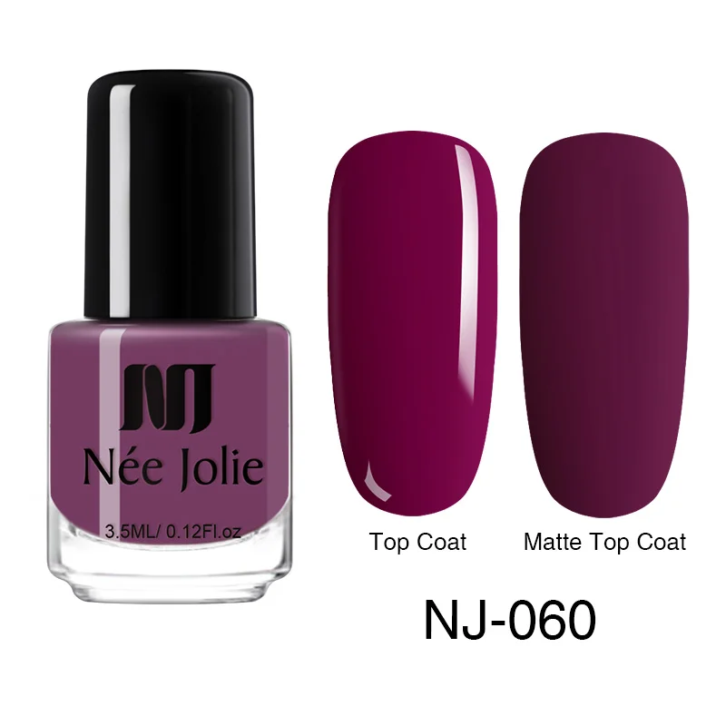3.5ml NJ-060 Матовый лак для ногтей NEE JOLIE Effetc, черный чистый цвет, розовый лак для ногтей, масляной лак, лак для ногтей, лак для ногтей - Цвет: 3.5ml NJ-060