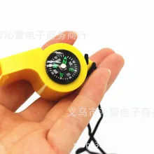 С компасом-в-мульти-функциональный свисток пластиковый свисток, многофункциональный пластиковый свисток