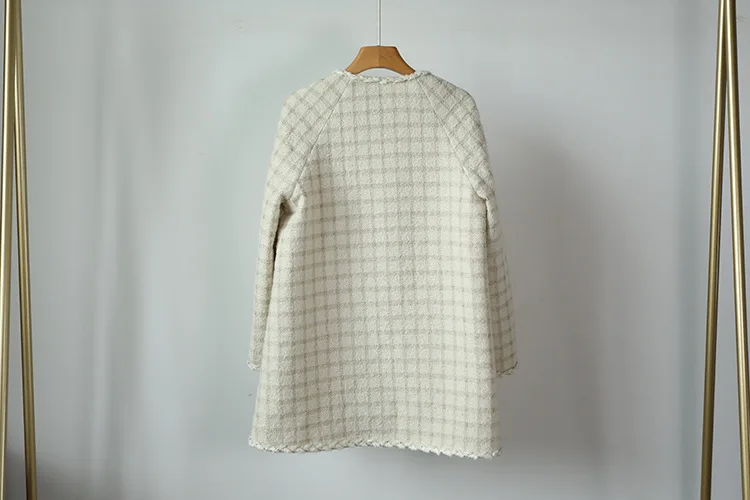 "Listening Dew" Anna Celebrity Style Fashion Light Luxury Graceful Coat Loose-Fit Wool Autumn Coat Blouses