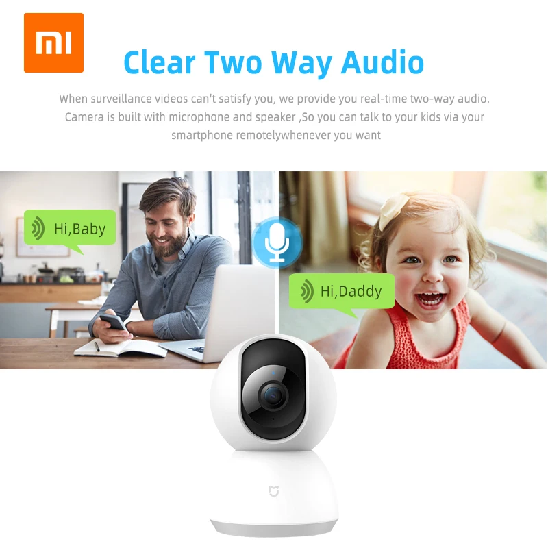 Xiaomi Mijia Mi 1080P IP смарт камера с углом обзора 360 градусов беспроводная WiFi ночного