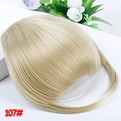 TALANG Neat Front Fringe Clip In  Hair Bangs  Hair Extensions Sweeping Side Blunt Bang Natural Black Brown Hairpieces 107