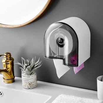 

Bathroom Storage for Toilet Rolling Paper Waterproof Toilet Paper Storage Box WC Paper Holder Wall Mounted Bathroom Accessories