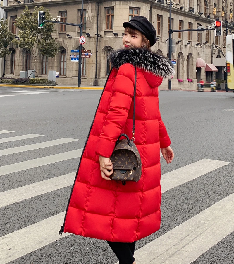 Меховая парка с капюшоном Casaco Feminino, Женская куртка, пальто размера плюс, зимняя куртка, Женская Повседневная пуховая хлопковая длинная стеганая парка