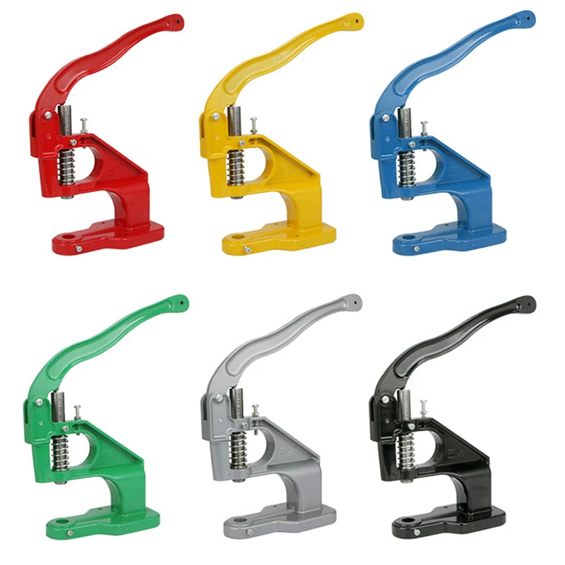 Hand press machine Installation tool press 6 colors Aluminum lightweight multi mold  for eyelets/rivet/Buttons/Drilling/buckle