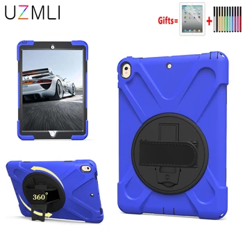 

360 Rotating Kickstand Case for iPad Pro 10.5/Air 10.5 2019 Kids Shockproof Armor Protective Cases Cover With Hand Strap+Gifts