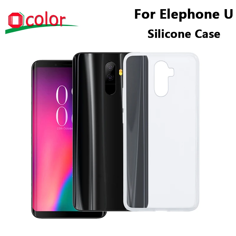 

ocolor For Elephone U Transparent Silicon Case TPU Cover Protective Soft Back Case Cover Shell Housing For Elephone U Cell Phone
