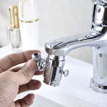 

Splash Proof Sink Kitchen Bathroom Rotatable Bubbler Sprayer Household Water Saving Copper Universal Faucet Aerator Basin