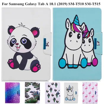 

For Samsung Galaxy Tab A 10 1 2019 Case Cute Unicorn Panda Painted Magnetic Tablet Cover for Galaxy Tab A 10.1 T515 T510 Kids