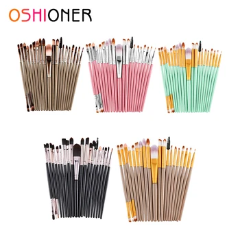 

OSHIONER 20/5Pcs Makeup Brushes Set Foundation Powder Blush Eyeshadow Concealer Lip Eye Makeup Brush Cosmetic Tool Kit