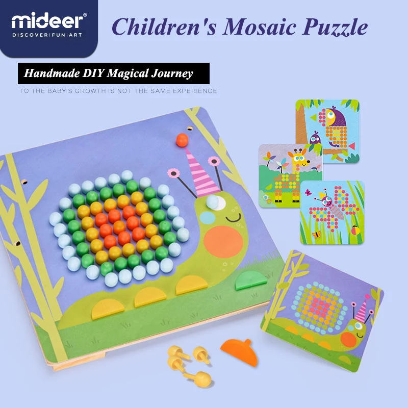 Mideer деревянная игрушка для ногтей> 3 года детская головоломка гриб Набор ногтей Детские игрушки Обучающие игрушки для детей