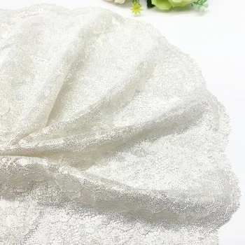

3y/lot 22.50cm Foil Elastic Stretch Lace trim Skirt Hem Underwear Sewing Craft DIY Apparel Fabrics Lace Lingerie Bjd Shimmer