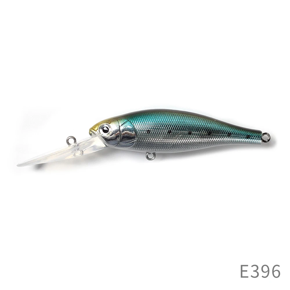 E396 Deep Diver Minnow Shad 60 мм 7 г плавающая глубина 2,0 м Рыбная приманка вобблер для бас щуки - Цвет: E396