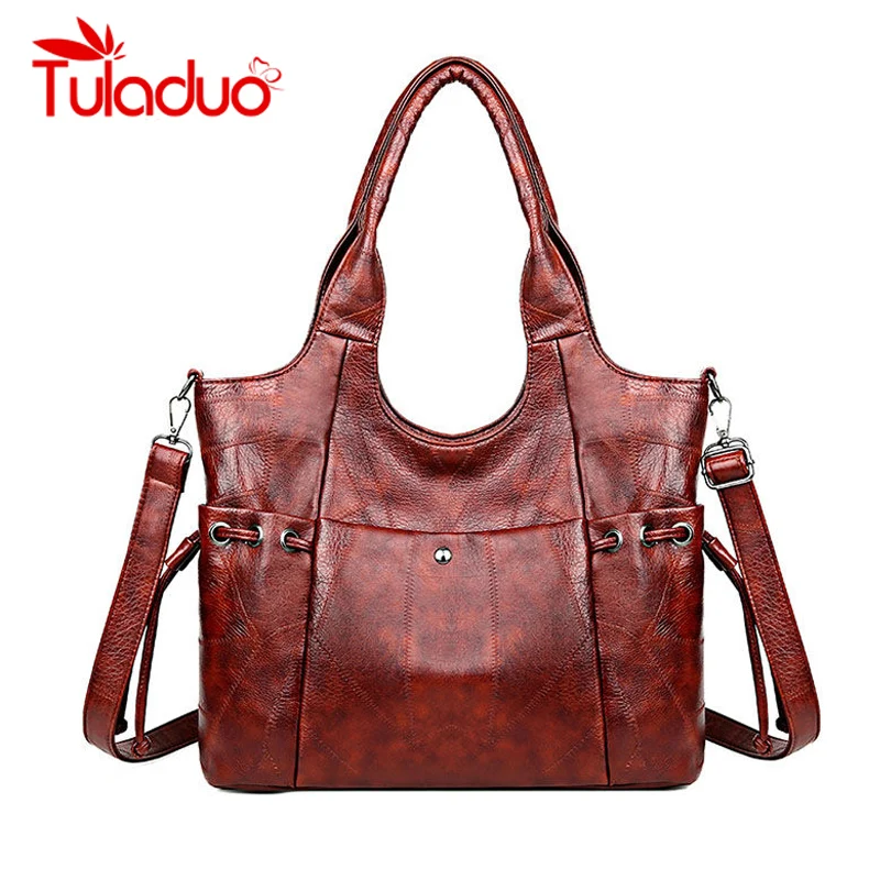 

Women Handbag Tassel Leather Tote Bags New Design Luxury Women Shoulder Bags Large Capacity Ladies Over Shoulder Bags sac femme