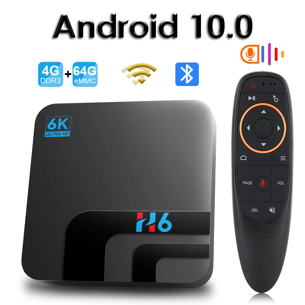 Для приставки Android Smart ТВ box 10 2 4G Wi Fi 5 ГГц Bluetooth 4 Гб оперативной памяти 32 встроенной