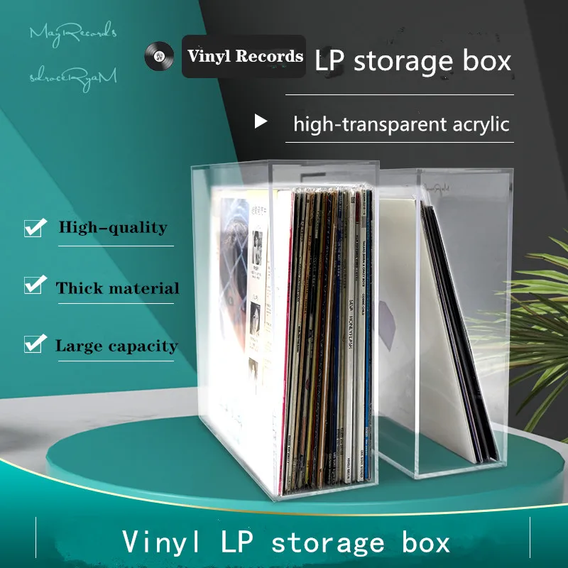 Boîte pour disques vinyle 12 pouces, étui de rangement pour albums LP.  N'importe quelle étiquette. -  France