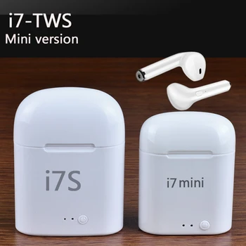 

Mini I7S-TWS Wireless Bluetooth Earphone Binaural Stereo Sports Waterproof Music Earbuds with Charging Case For Iphone/Android