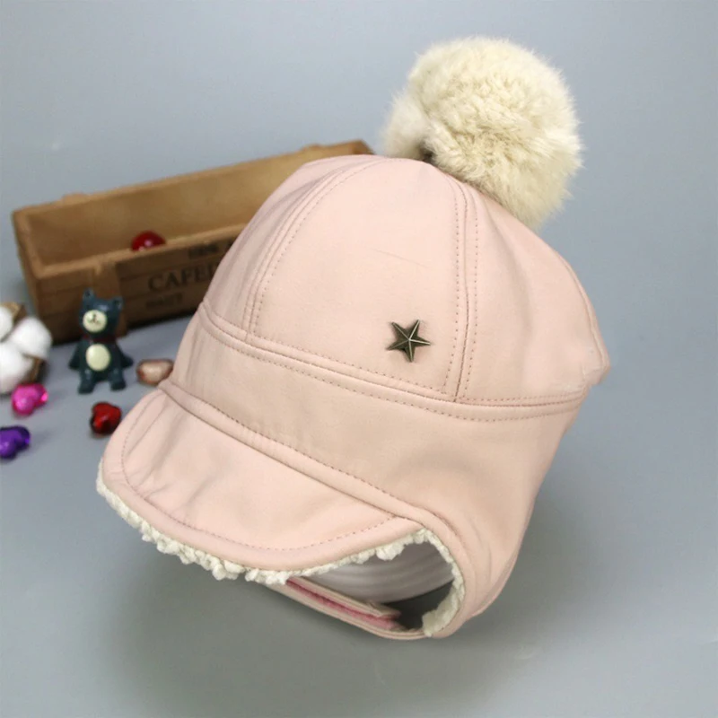Children Lei Feng hat winter new children's hat five-pointed star plus velvet ear protection cold snow cap