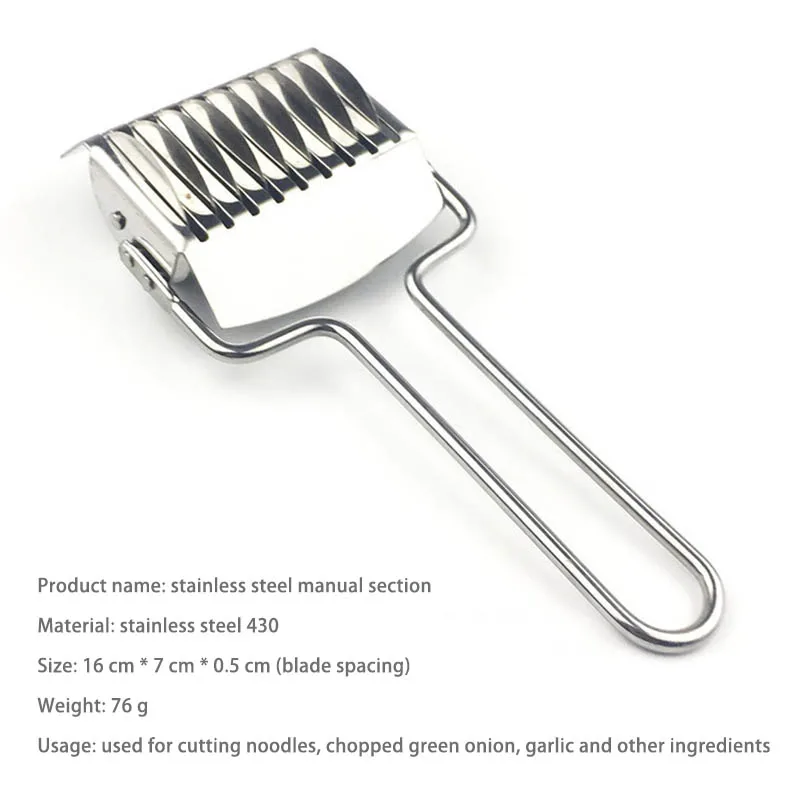 AG Pressing Machine Non-slip Handle Kitchen Gadgets Spaetzle Makers Noodles Cut Knife 1PC Manual Section Shallot Cutter