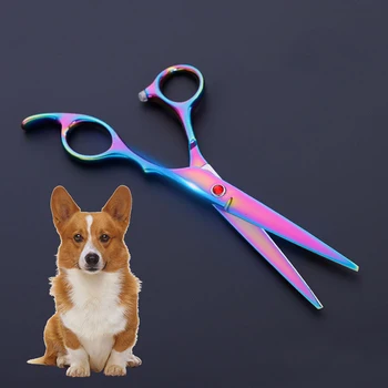 

Pet Hair Scissors Set Dog Groomings Scissors Set Cutting Thinning Curved Shears Comb Kit YU-Home