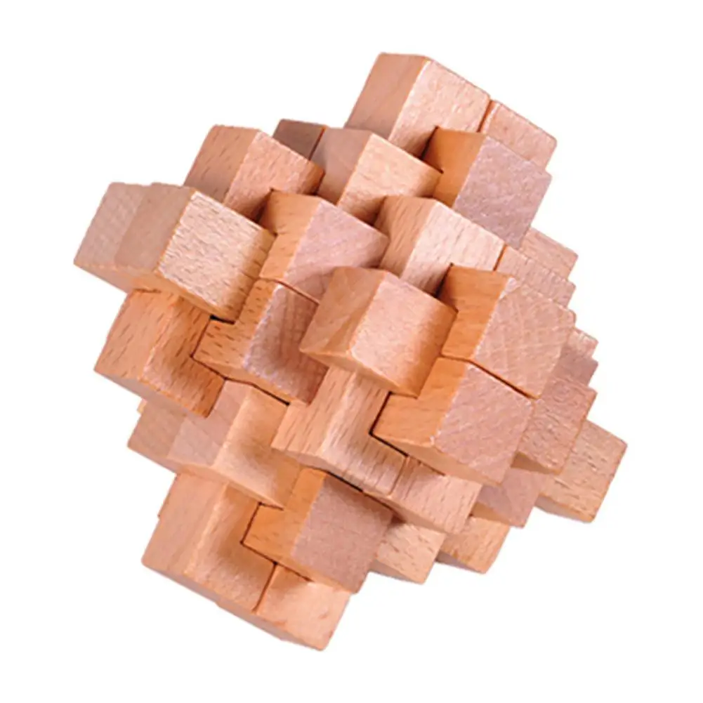 7 Деревянные пазлы, игры, головоломки, головоломки, блокировка 3D, ручной работы, интеллектуальная развивающая игрушка для детей и взрослых - Цвет: 7