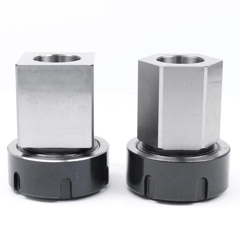 Retail ER-40 Collet Chucks Block Set Of 2 Square And Hex Workholding Holder For CNC Lathe Engraving Machine | Инструменты