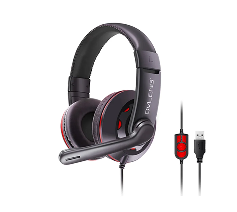 

OVLENG Q5 New HD Sound Wired Headphones Gamers Headsets Bass HiFi Sound Music Stereo Earphone Flexible Adjustable Headset