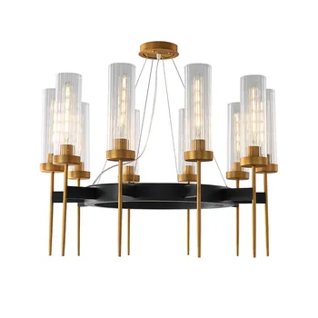 

Modern American Chandelier Simple European Creative Fashion Designer Villa Living Room LED crystal chandelier luxury hotel room