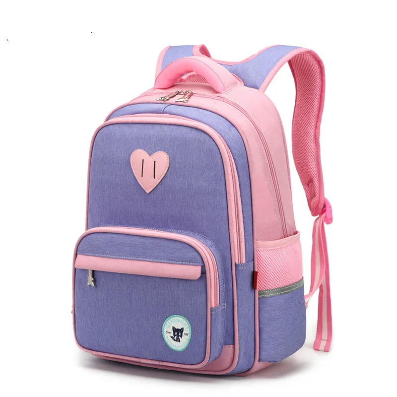 Puimentiua, водонепроницаемые детские школьные сумки, рюкзаки для начальной школы для мальчиков и девочек, детский школьный ортопедический рюкзак, Mochila - Цвет: Purple small