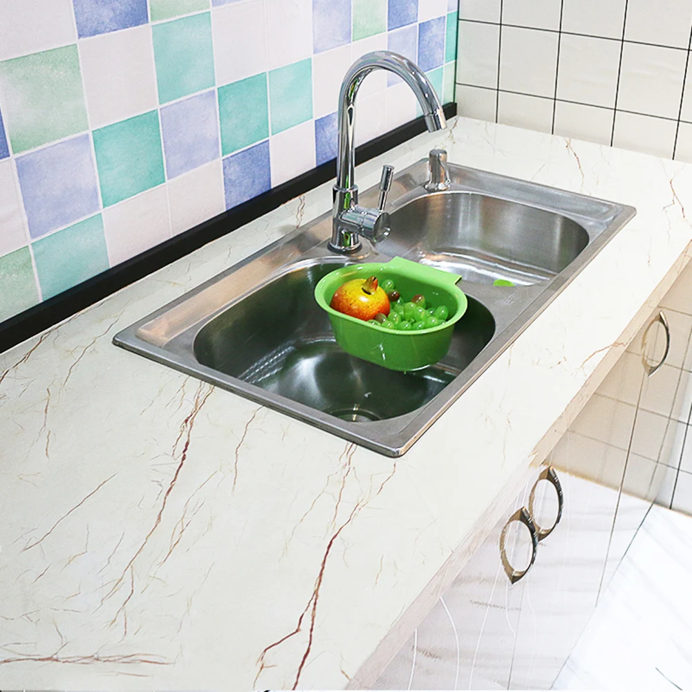 1M/2m Marble Waterproof Countertop Wall Stickers Vinyl Self Adhesive Wallpapers Decorative Film Kitchen Cabinets Contact Paper