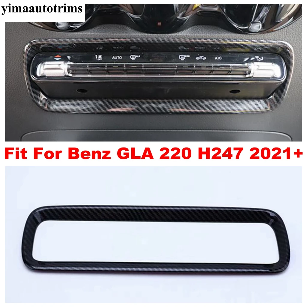 

Car Accessories AC Air Conditioning Panel Cover Trim Carbon Fiber Look Interior Refit Kit For Mercedes-Benz GLA 220 H247 2021