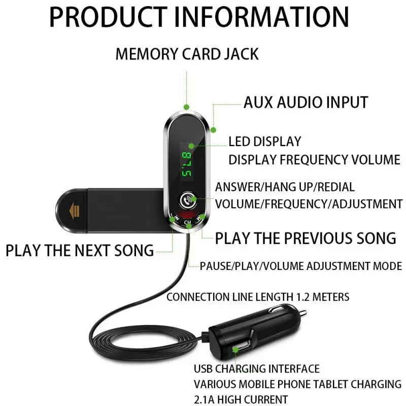 Автомобильный MP3-плеер, автомобильный Bluetooth, громкая связь, телефон, автомобиль, многофункциональный телефон